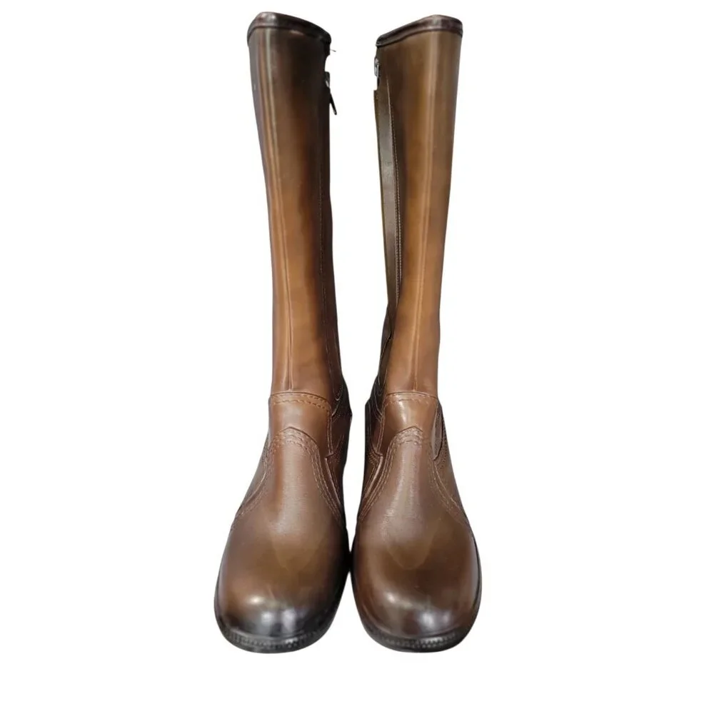 Vintage 1970s Keds Eskiloos Rain Boots Heel Women’s Size 8 Faux Fur Lining Brown - Picture 3 of 10